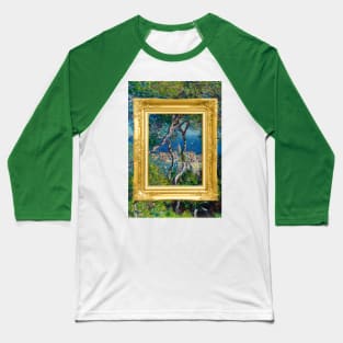 PANTONE MONET -  Gold Frame portrait Bordighera (1884) by Claude Monet Baseball T-Shirt